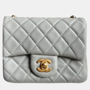 Chanel Grey Square Mini Shoulder Bag, Shoulder Bags - Luxury Closet catalog