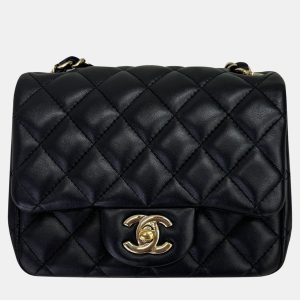 Chanel Black Lambskin Square Mini Shoulder Bag, Shoulder Bags - Luxury Closet catalog