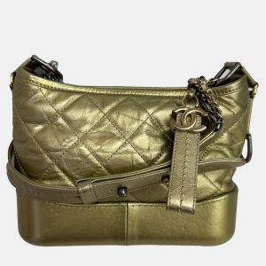 Chanel Metallic Gold Leather Small Gabrielle Bag, Shoulder Bags - Luxury Closet catalog