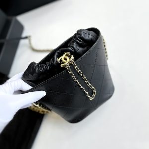 Chanel Black Leather Small Drawstring Bucket Bag, Handbags - Luxury Closet catalog