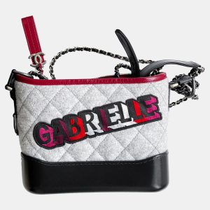 Chanel Grey White Tweed Gabrielle Small Shoulder Bag, Shoulder Bags - Luxury Closet catalog