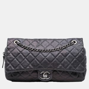 Chanel Purple Jumbo Quilted Caviar Easy Flap Bag, Shoulder Bags - Luxury Closet catalog