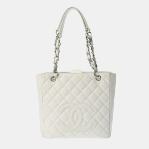Chanel White Caviar Skin Petite GST Tote  Bag, Tote Handbags - Luxury Closet catalog