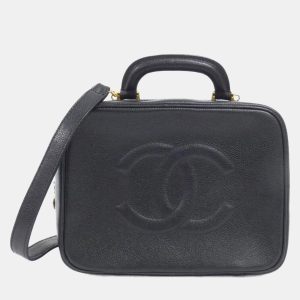 Chanel Black Caviar Leather Vanity Top Handle Bag, Satchels - Luxury Closet catalog