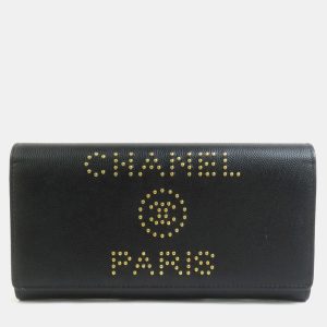 Chanel Black Leather Long Wallet, Wallets & Money Clips - Luxury Closet catalog