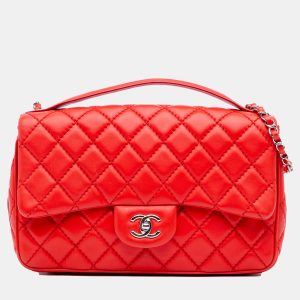 Chanel Red Jumbo Lambskin Easy Carry Flap Satchel, Satchels - Luxury Closet catalog