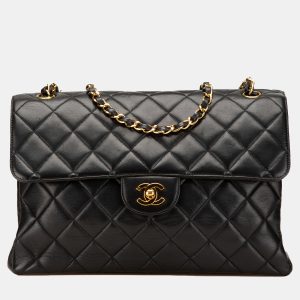 Chanel Black Jumbo Lambskin Double Sided Flap, Shoulder Bags - Luxury Closet catalog