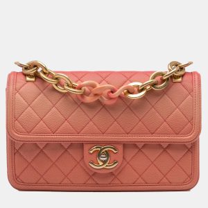 Chanel Pink Medium Quilted Caviar Sunset On The Sea Flap, Shoulder Bags - Luxury Closet catalog