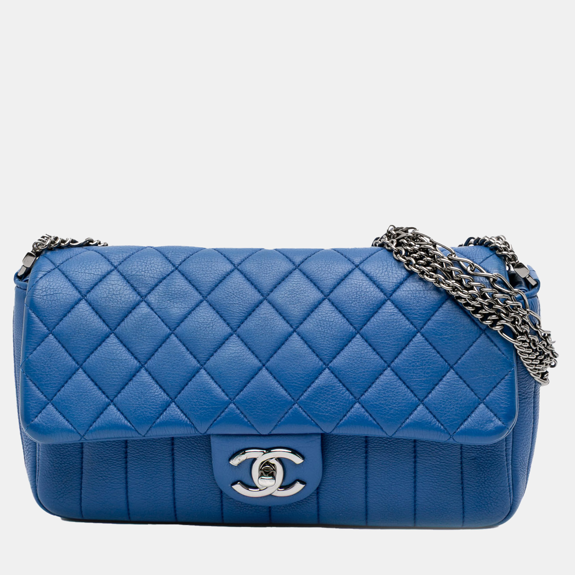 Chanel Blue CC Quilted Calfskin Multi Chain Flap, Shoulder Bags - Luxury Closet catalog