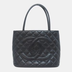 Chanel Black Grained Calfskin CC Tote Bag, Tote Handbags - Luxury Closet catalog