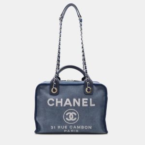 Chanel Blue Canvas Deauville Bowling Bag, Satchels - Luxury Closet catalog