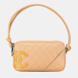 Chanel Beige Yellow Leather Enamel Cambon Ligne Handbag, Shoulder Bags - Luxury Closet catalog