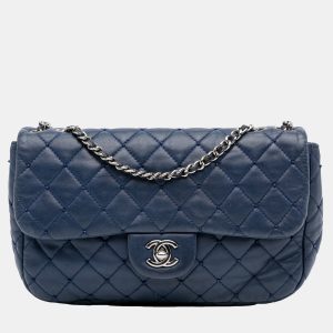 Chanel Navy Blue Small Quilted Lambskin Beaded Single Flap, Shoulder Bags - Luxury Closet catalog