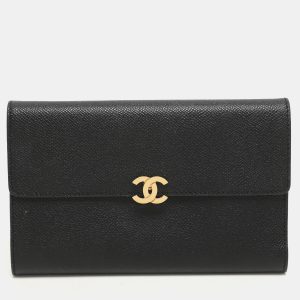 Chanel Black Leather Vintage CC Flap Wallet, Wallets & Money Clips - Luxury Closet catalog