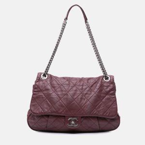 Chanel Red Quilted Calfskin Coco Pleats Flap, Shoulder Bags - Luxury Closet catalog
