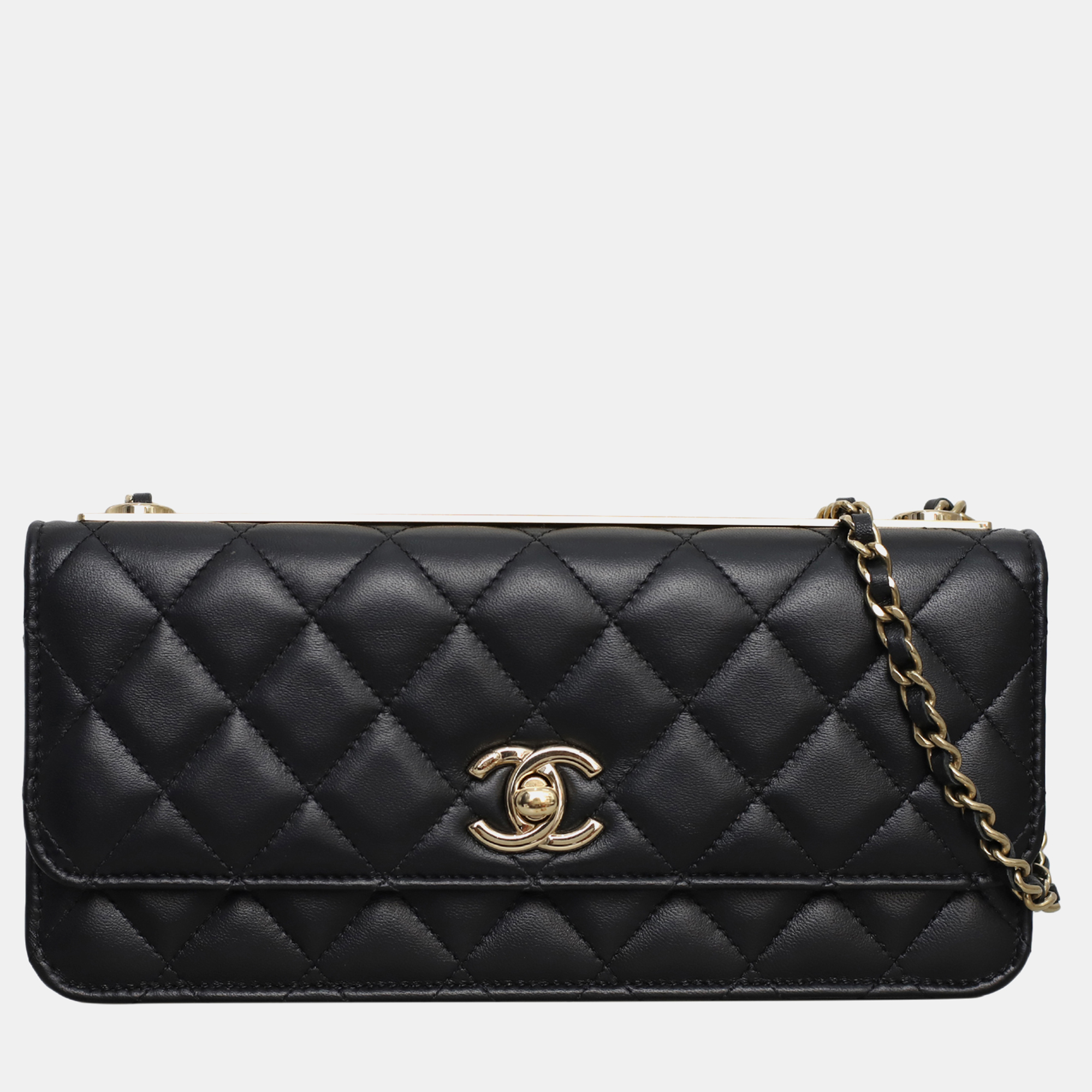 Chanel Black Quilted Lambskin Leather CC Trendy Wallet on Chain, Wallets & Money Clips - Luxury Closet catalog