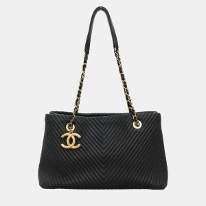 Chanel Black Chevron Leather CC Chain Surpique Shoulder Bag, Shoulder Bags - Luxury Closet catalog