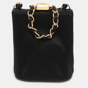 Chanel Black Satin CC Chain Pouch, Clutches & Special Occasion Bags - Luxury Closet catalog
