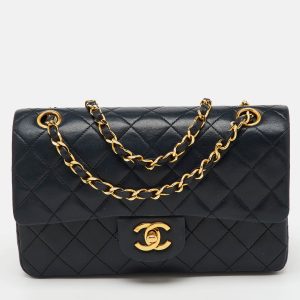Chanel Black Quilted Leather Small Classic Double Flap Bag, Shoulder Bags - Luxury Closet catalog