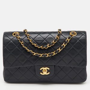 Chanel Black Quilted Leather Medium Classic Double Flap Bag, Shoulder Bags - Luxury Closet catalog