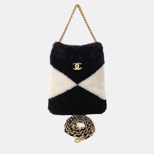 Chanel Beige Black Fur shearling tote and shoulder bag, Tote Handbags - Luxury Closet catalog