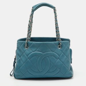 Chanel Blue Quilted Caviar Leather Petite Timeless Tote, Tote Handbags - Luxury Closet catalog