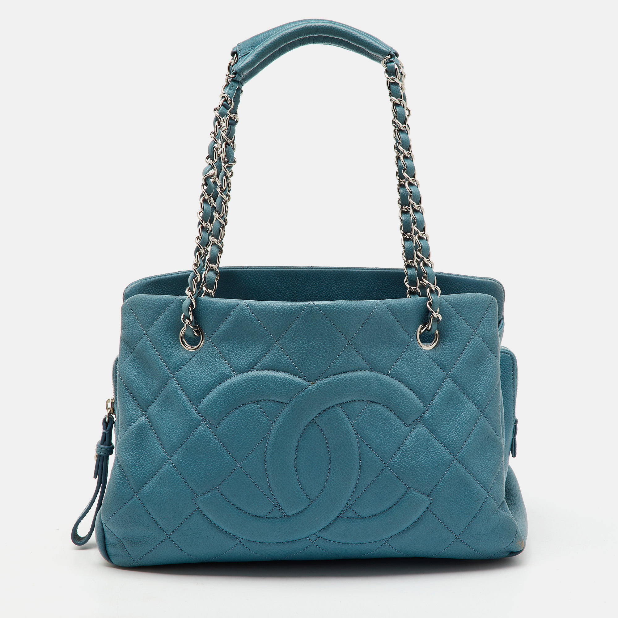 Chanel Blue Quilted Caviar Leather Petite Timeless Tote, Tote Handbags - Luxury Closet catalog