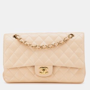 Chanel Beige Medium Classic Caviar Double Flap, Shoulder Bags - Luxury Closet catalog
