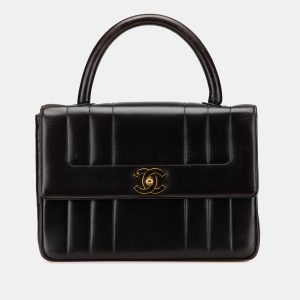 Chanel Black Lambskin Mademoiselle Kelly Top Handle Bag, Satchels - Luxury Closet catalog