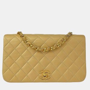 Chanel Beige Lambskin Turnlock Small Full Flap Shoulder Bag, Shoulder Bags - Luxury Closet catalog