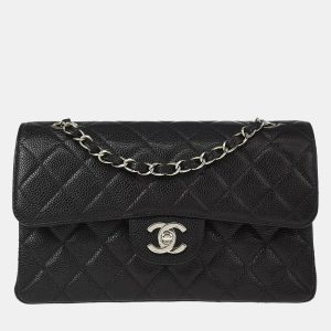 Chanel Black Calfskin Small Classic Double Flap Shoulder Bag, Shoulder Bags - Luxury Closet catalog