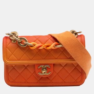 Chanel Orange Small Quilted Caviar Sunset On The Sea Flap, Shoulder Bags - Luxury Closet catalog