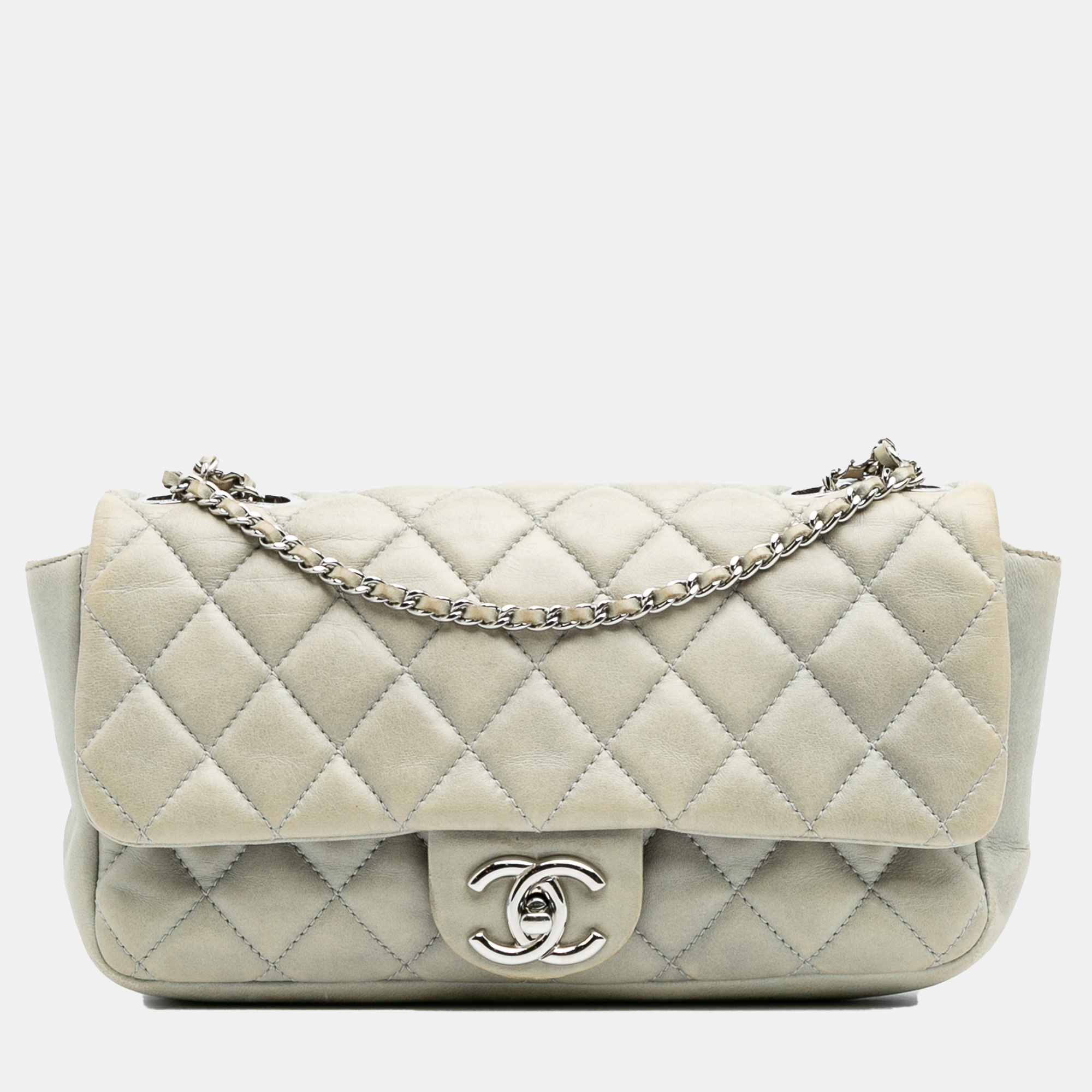 Chanel Grey Medium Quilted Lambskin Coco Rain Flap, Shoulder Bags - Luxury Closet catalog