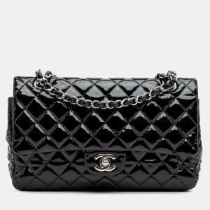 Chanel Black Patent Medium Classic Double Flap, Shoulder Bags - Luxury Closet catalog