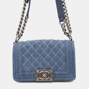 Chanel Blue Denim Boy Chain Mini Shoulder Bag, Shoulder Bags - Luxury Closet catalog