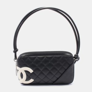 Chanel  Black/White Leather Cc Coco Cambon Line Handbag, Shoulder Bags - Luxury Closet catalog