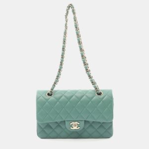 Chanel Lambskin Green Classic Flap Chain Shoulder Bag, Shoulder Bags - Luxury Closet catalog