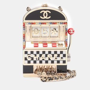 Chanel Plastic Black Slot Machine Coco Mark Chain Crossbody Shoulder Bag, Shoulder Bags - Luxury Closet catalog