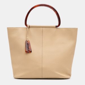 Chanel Beige Brown Grained Calfskin Tortoise Tote, Tote Handbags - Luxury Closet catalog