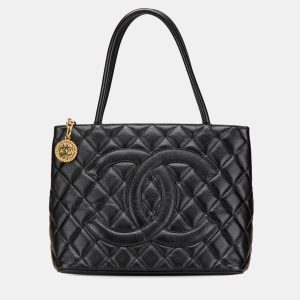 Chanel Black Caviar Medallion Tote Bag, Tote Handbags - Luxury Closet catalog