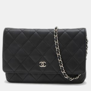 Chanel Black Lambskin Classic Wallet on Chain, Wallets & Money Clips - Luxury Closet catalog