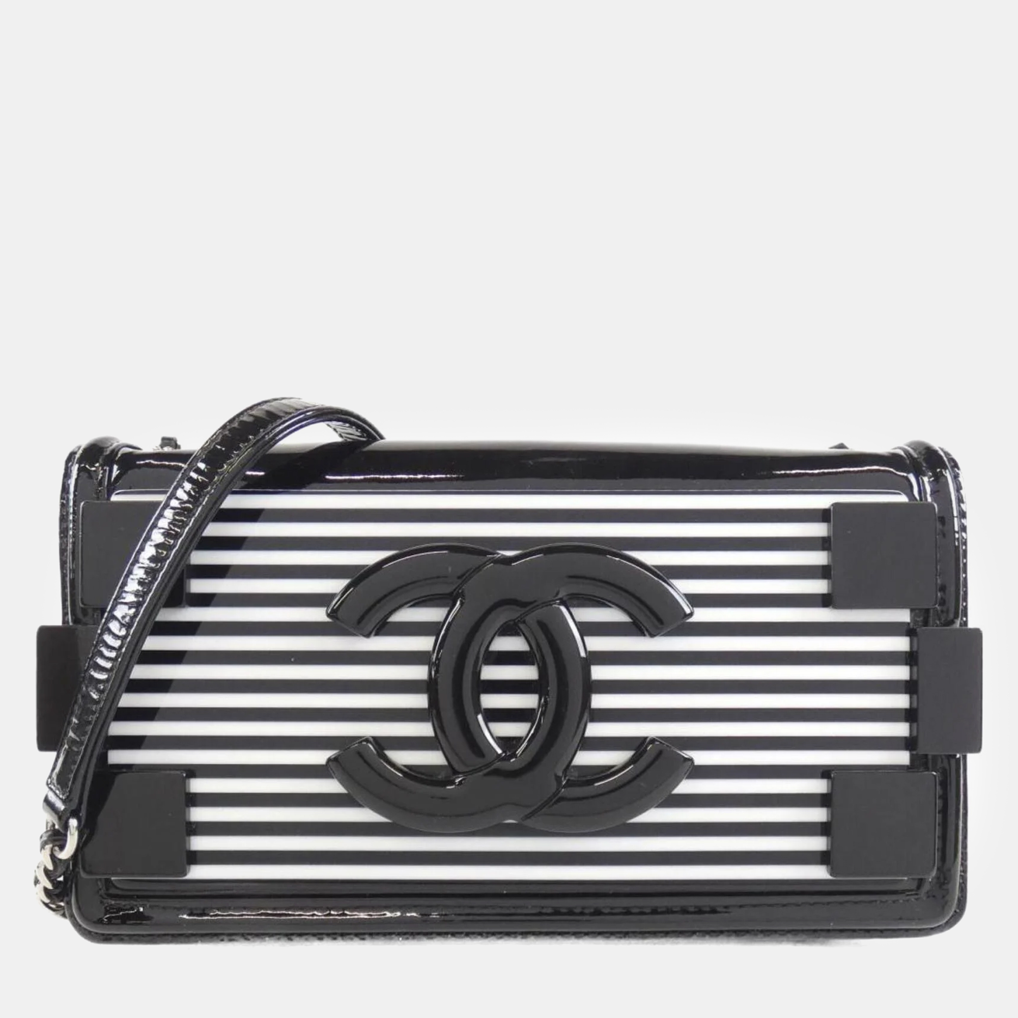 Chanel Black Enamel and Leather Boy Shoulder Bag, Shoulder Bags - Luxury Closet catalog