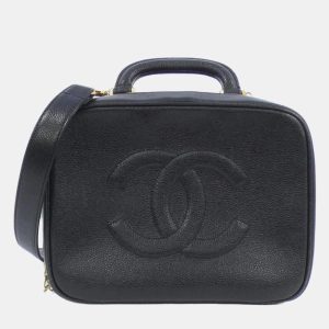 Chanel Black Caviar Leather CC Vanity Top Handle Bag, Shoulder Bags - Luxury Closet catalog