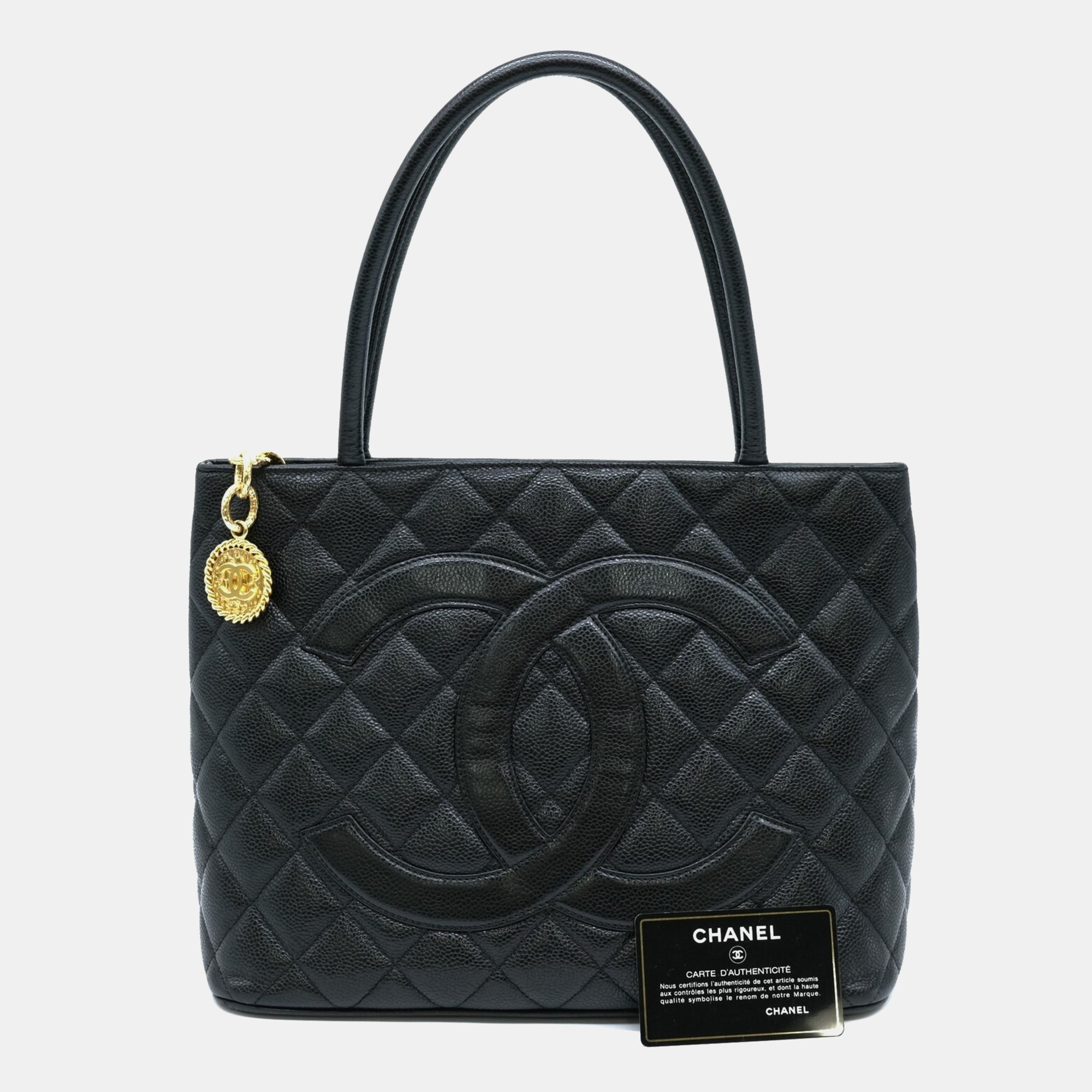 Chanel Black Caviar Skin Medallion Tote Bag, Tote Handbags - Luxury Closet catalog