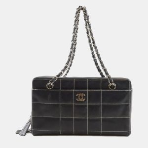 Chanel Black Lambskin Square Stitched Shoulder Bag, Shoulder Bags - Luxury Closet catalog