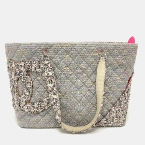 Chanel Grey Tweed Quilted Cambon Tote Bag, Tote Handbags - Luxury Closet catalog
