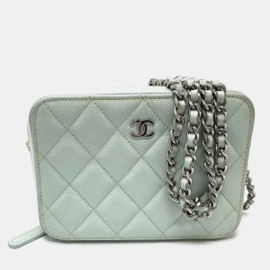 Chanel Cc Mark Chain Bag Pochette Bag Shoulder Bag Blue, Shoulder Bags - Luxury Closet catalog
