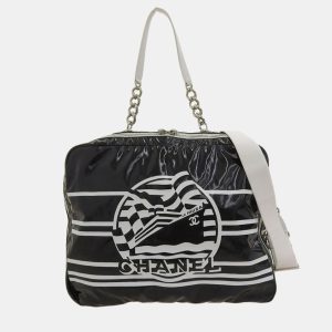 Chanel Black Patent Leather 2019 La Pausa Bay Camera Case, Shoulder Bags - Luxury Closet catalog