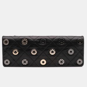 Chanel Black Quilted Calfskin Star Attitude Grommet Fold Over Clutch, Clutches & Special Occasion Bags - Luxury Closet catalog