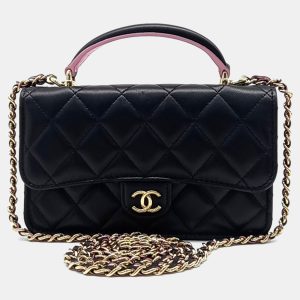 Chanel Black Leather top handle phone holder mini Crossbody bag, Handbags - Luxury Closet catalog